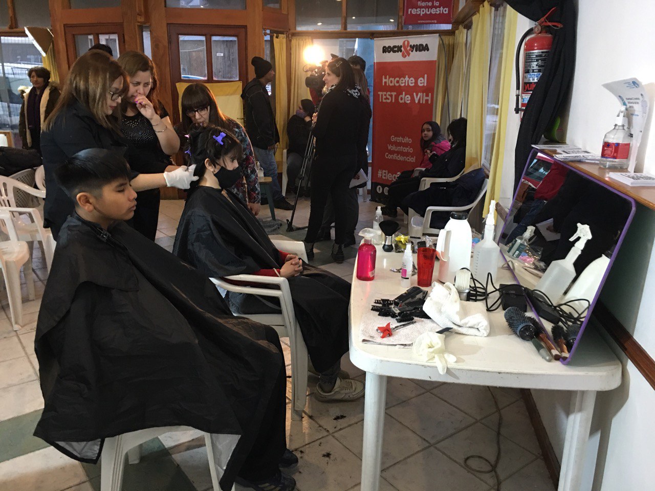 Corte de pelo solidario en Ushuaia 